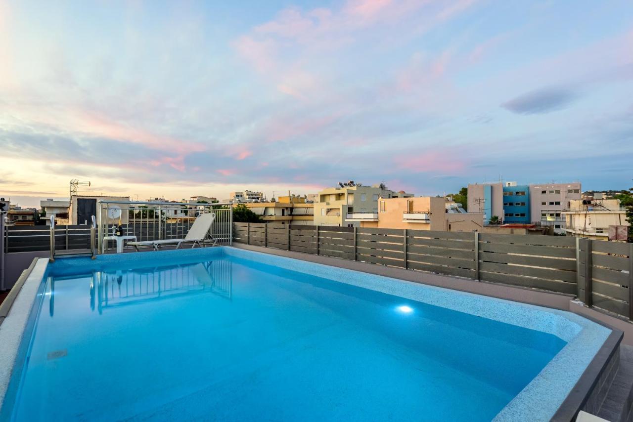 Luxury Villa In City Center With Rooftop Swimming Pool Chania  Buitenkant foto